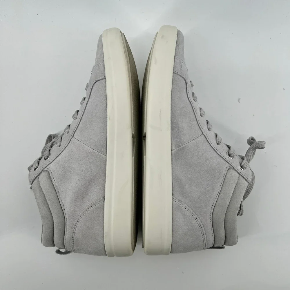 Vionic Women 8.5 Rosemont Suede Side-Zip Casual Sneakers Vapor Grey Arch Support